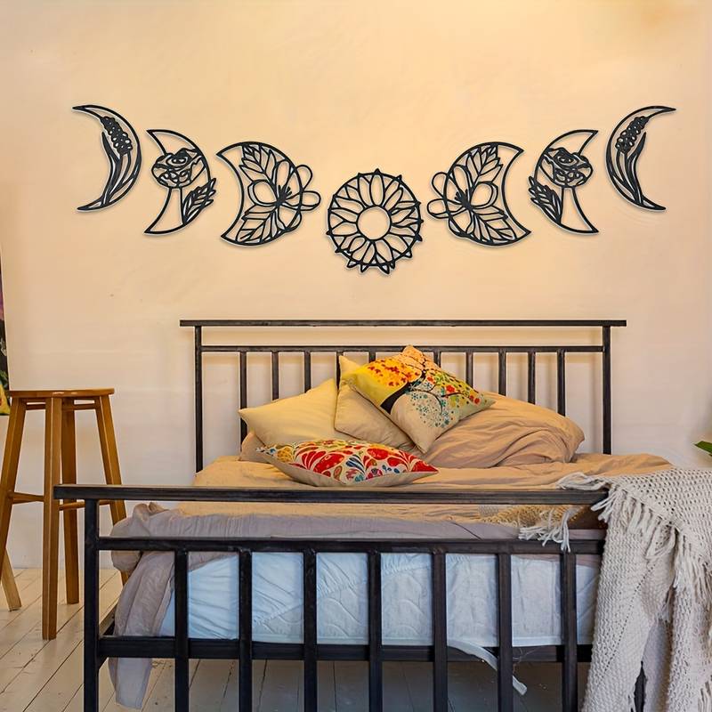 Moon Phase Boho Wall Decor 7pcs