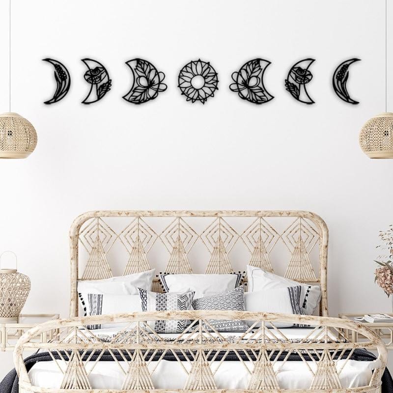 Moon Phase Boho Wall Decor 7pcs