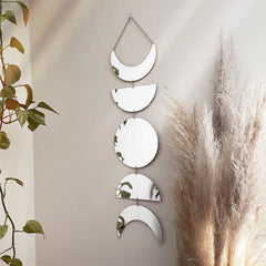 Moon Phase Mirror Wall Hanging