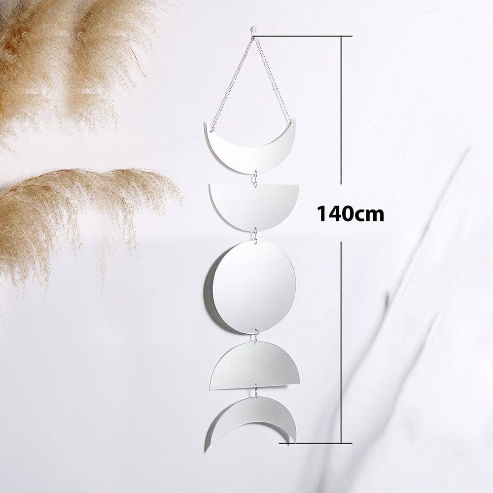 Moon Phase Mirror Wall Hanging