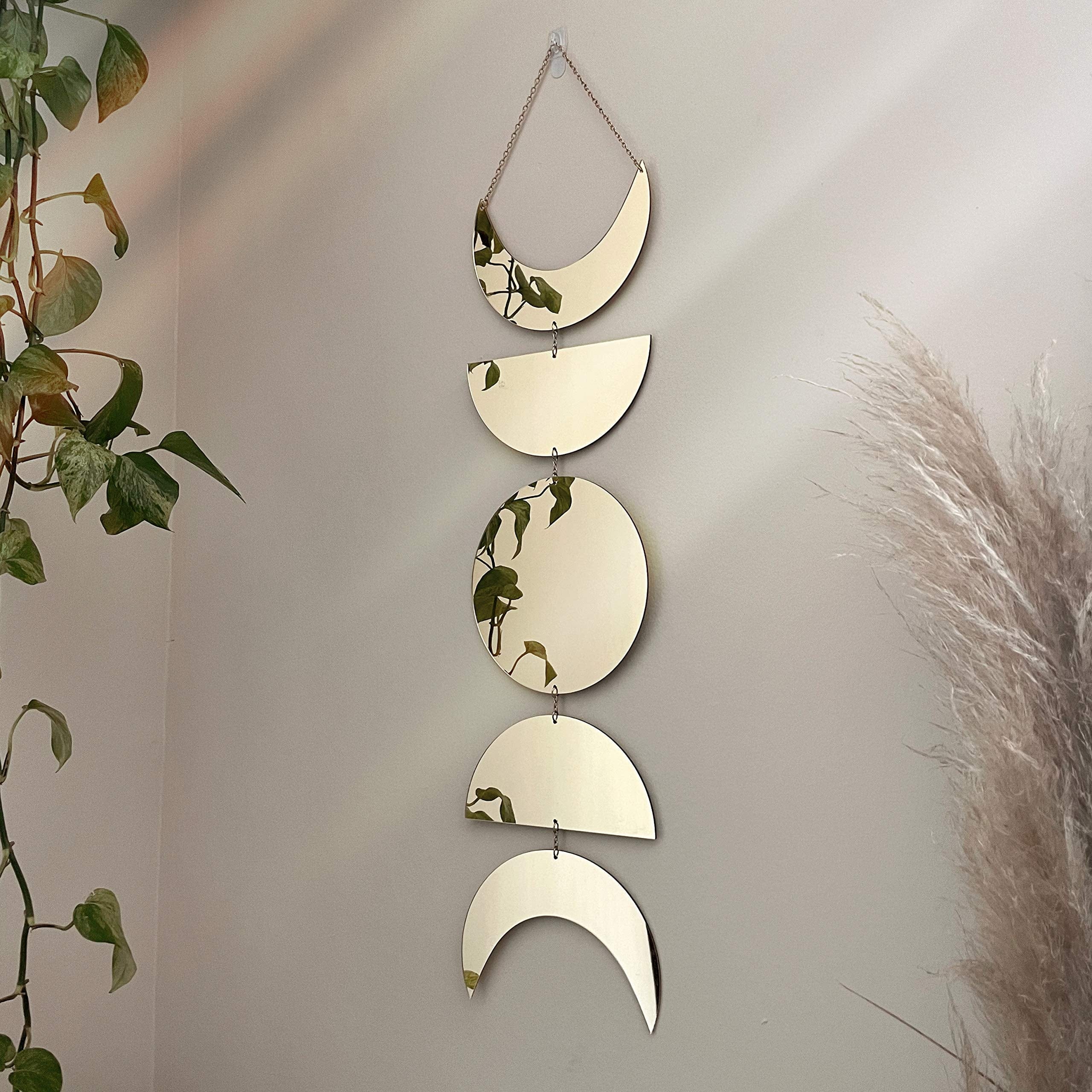 Moon Phase Mirror Wall Hanging