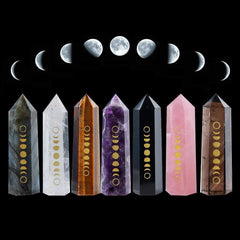 Moon Phases Natural Crystal Wands