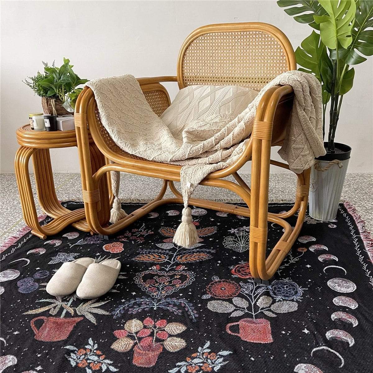 Moonlight Garden Throw Blanket