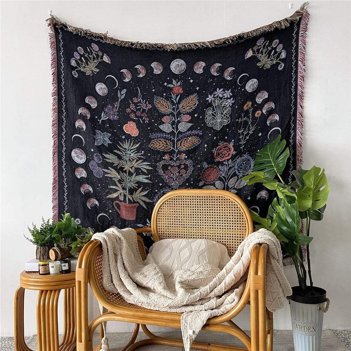 Moonlight Garden Throw Blanket