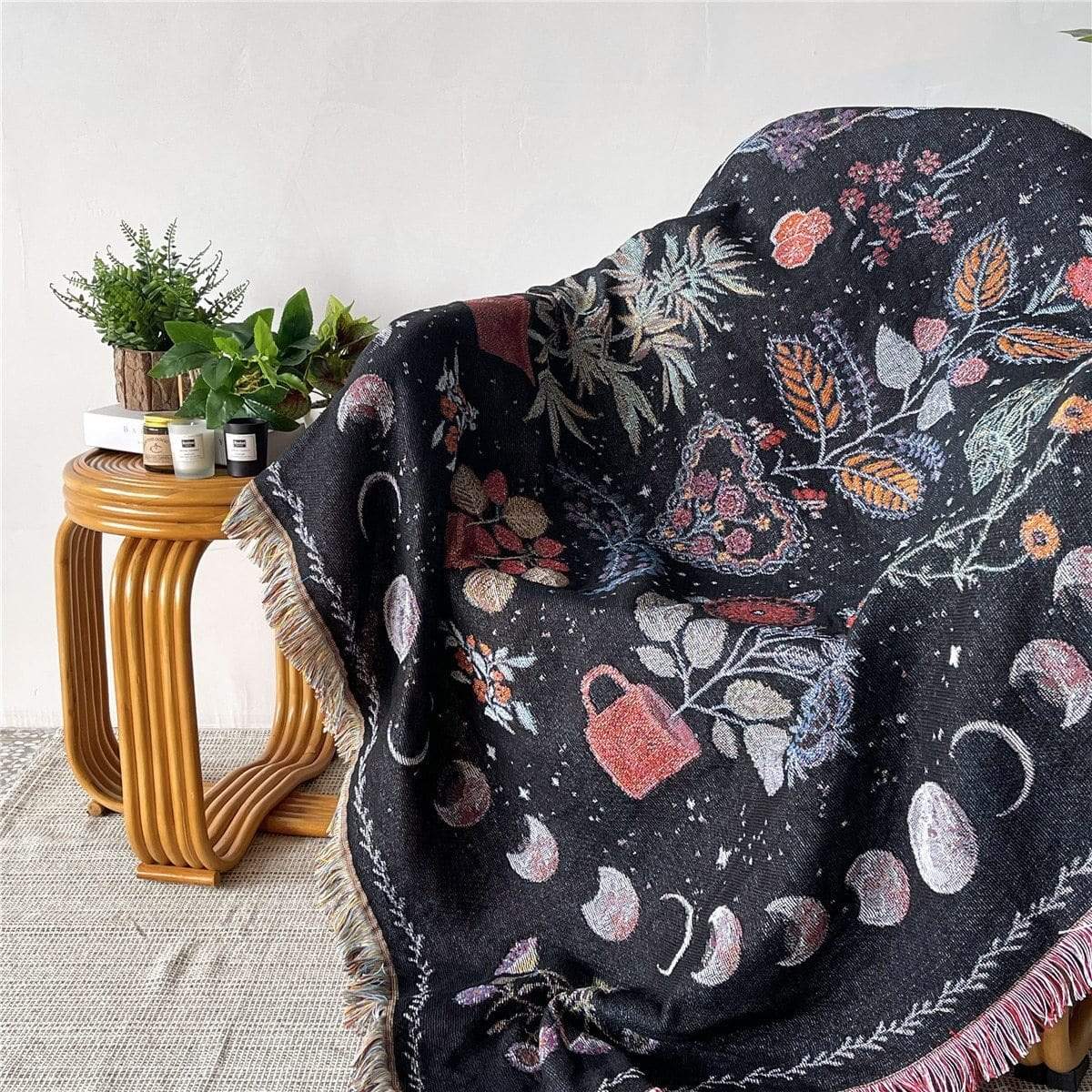 Moonlight Garden Throw Blanket