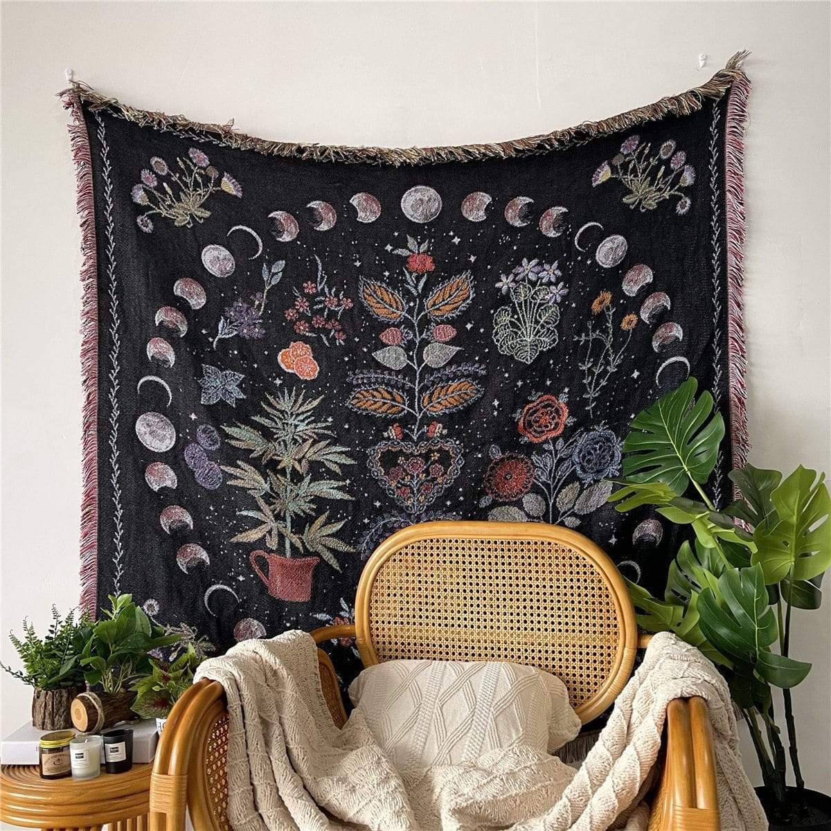 Moonlight Garden Throw Blanket