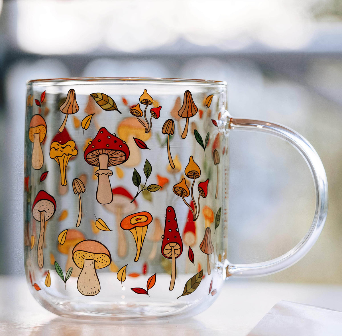 Mushroom Glass Mug