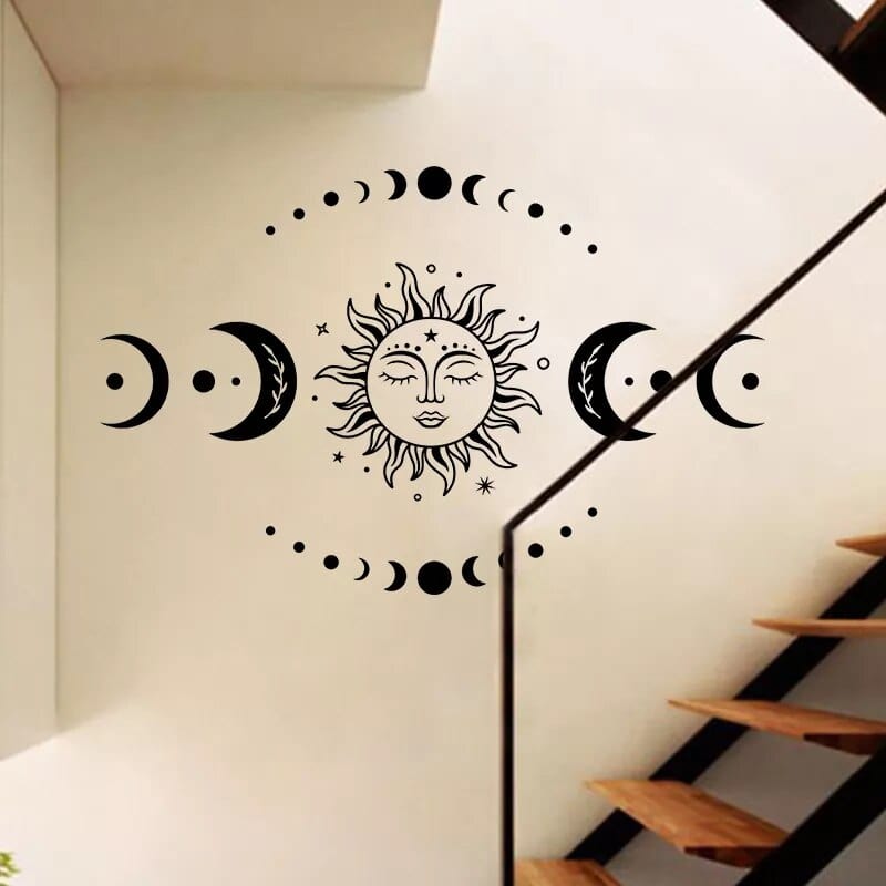 Mystical Sun And Moon Wall Stickers