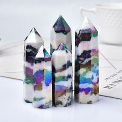 Natural Titanium Aura Crystal Tower
