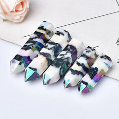 Natural Titanium Aura Crystal Tower