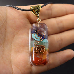 Orgone Seven Chakras Energy Pendant Necklace