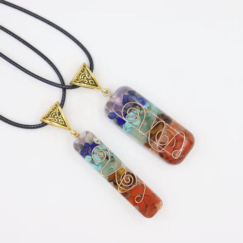 Orgone Seven Chakras Energy Pendant Necklace