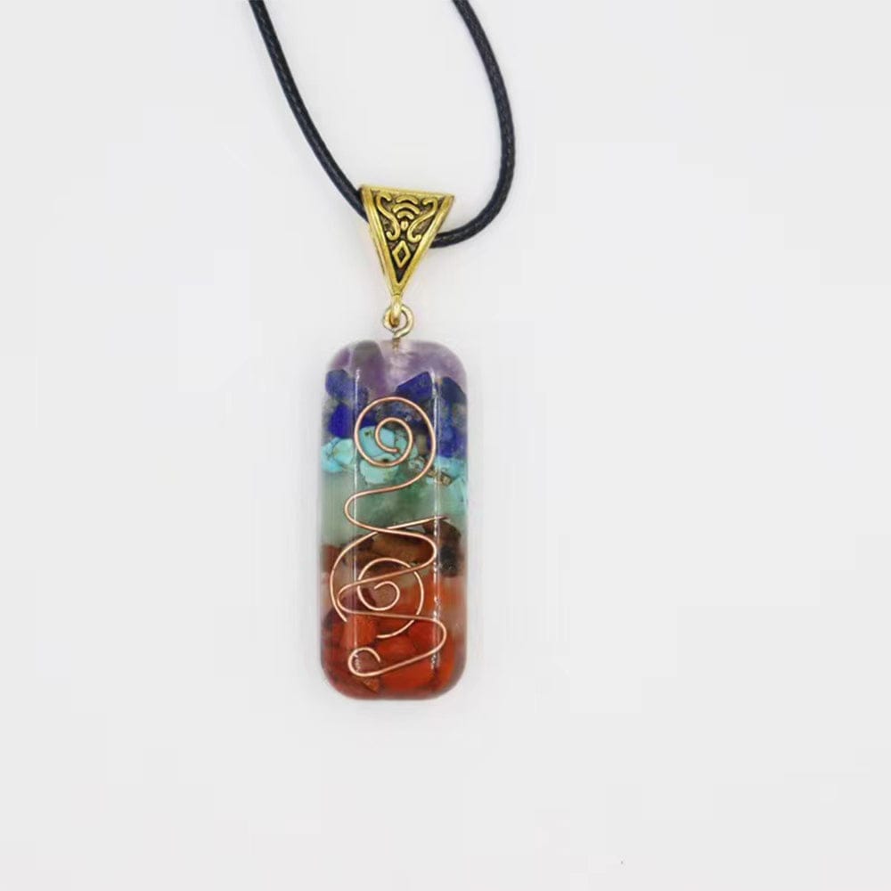 Orgone Seven Chakras Energy Pendant Necklace