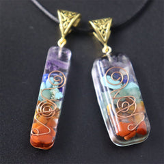 Orgone Seven Chakras Energy Pendant Necklace