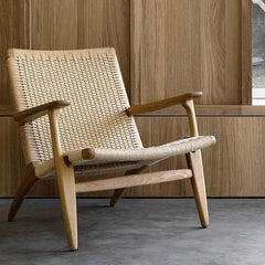 Otis Lounge Rattan & Wood Chair