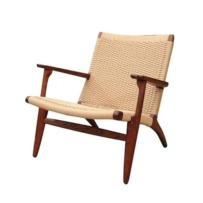 Otis Lounge Rattan & Wood Chair