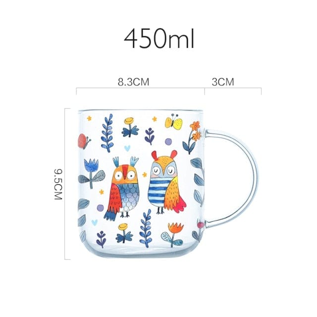 Forest Animals Glass Mug