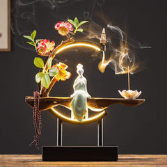 Peaceful Lady Backflow Incense Burner Lamp