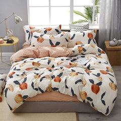 PEACH BEDDING SET 4PCS