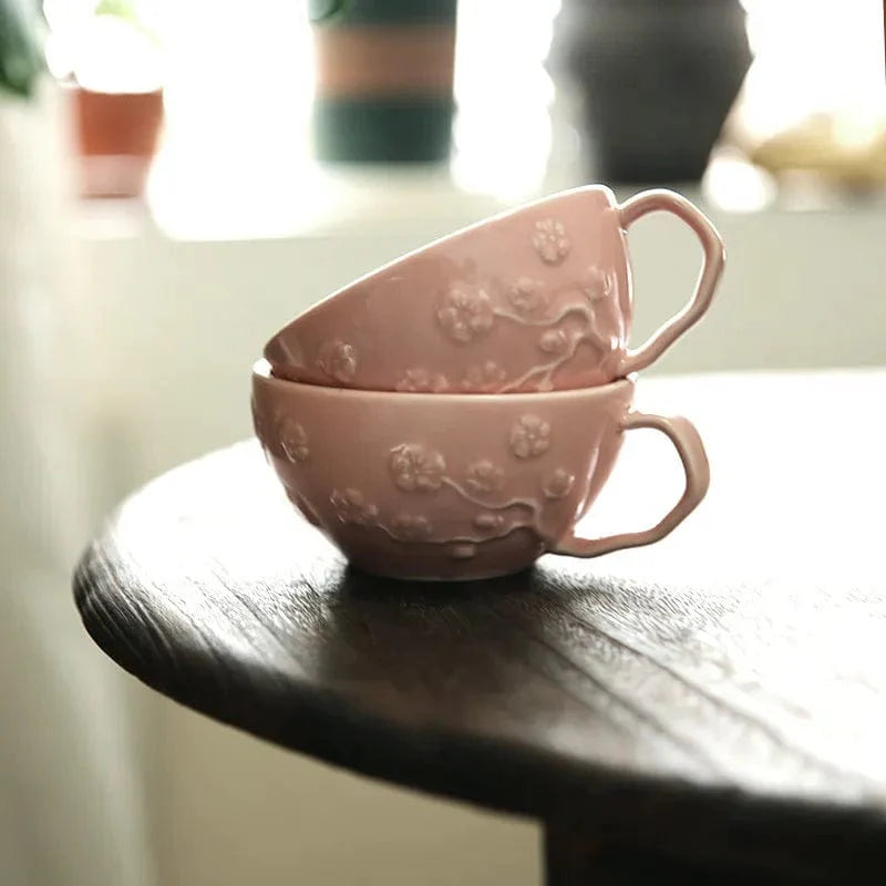 Peach Blossom Ceramic Coffee Mug