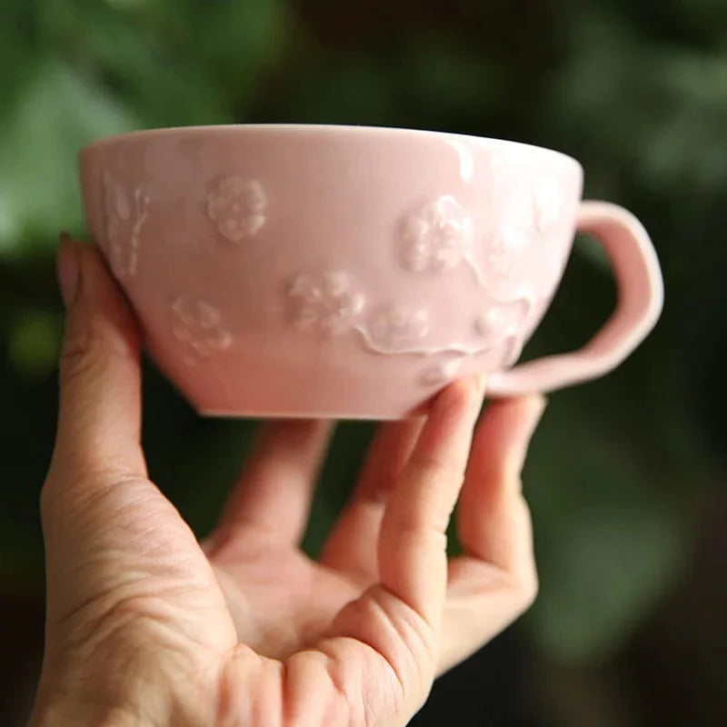 Peach Blossom Ceramic Coffee Mug