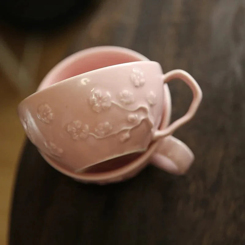 Peach Blossom Ceramic Coffee Mug