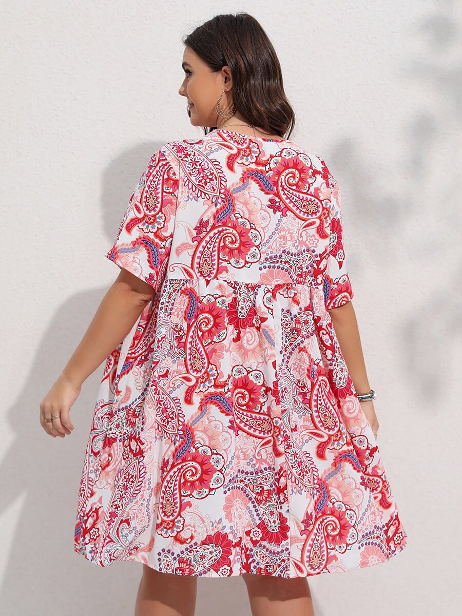 Plus Size Kissa Paisley Midi Dress