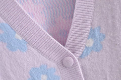 Poppy Floral Pattern Cardigan