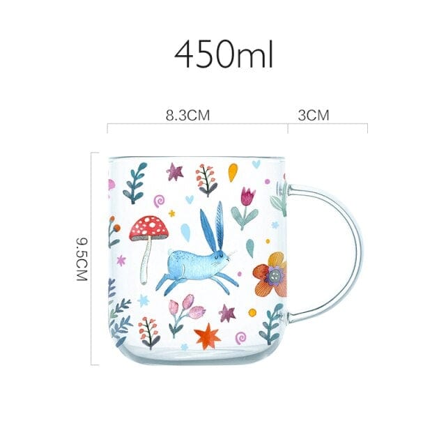 Forest Animals Glass Mug