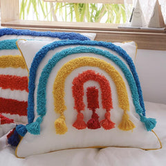 Rainbow Embroidered Cushion Cover