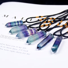 Rainbow Fluorite Pendant Necklace