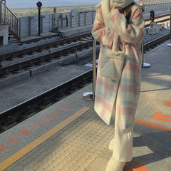 Rainbow Plaid Coat