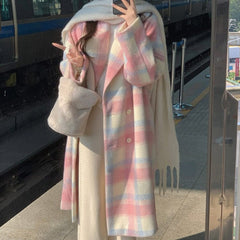 Rainbow Plaid Coat