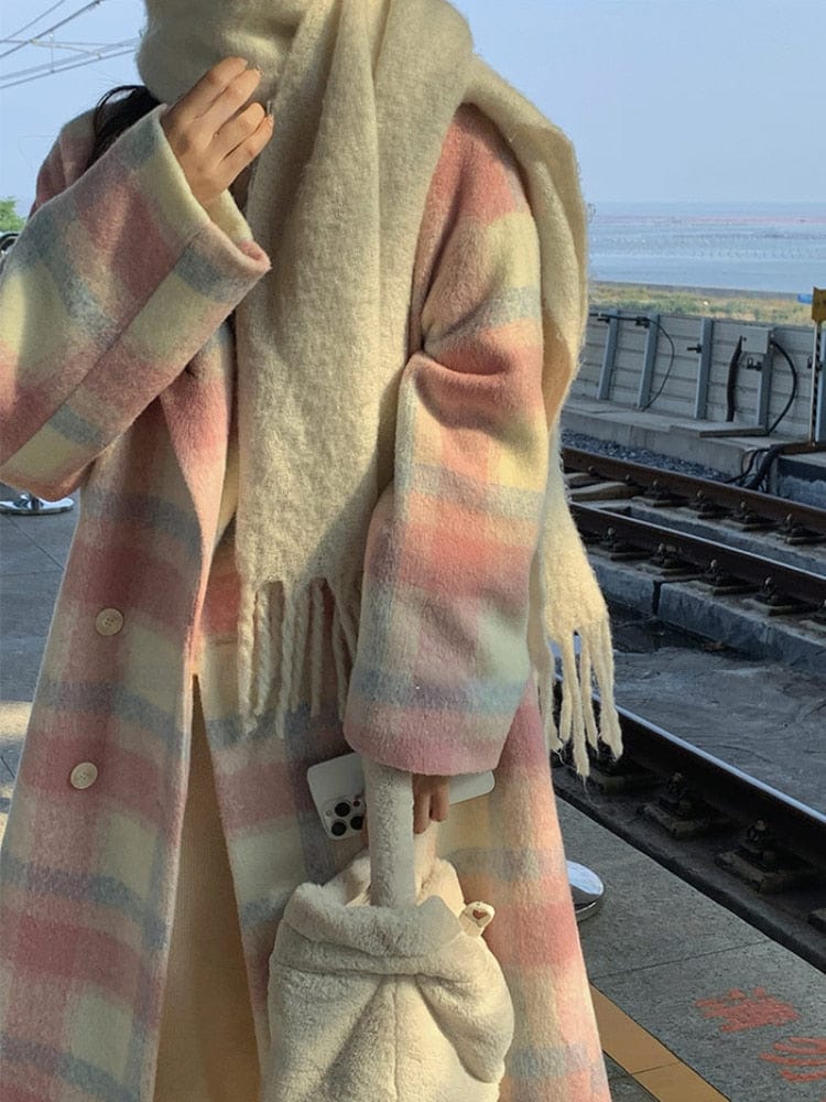 Rainbow Plaid Coat
