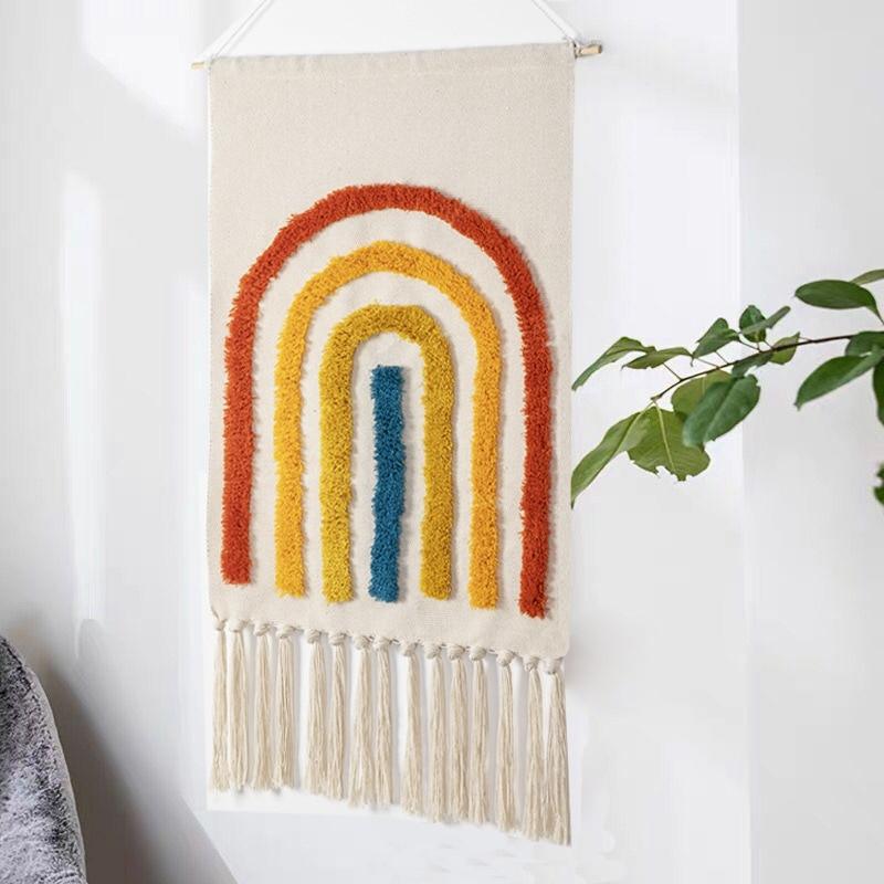 Rainbow Woven Boho Wall Hanging