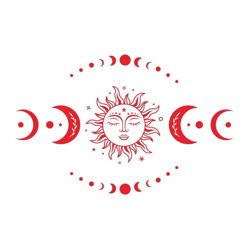 Mystical Sun And Moon Wall Stickers