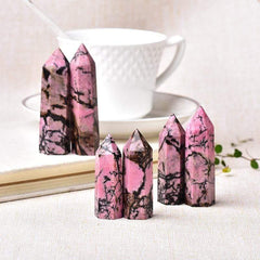 Rhodonite Crystal Point Tower