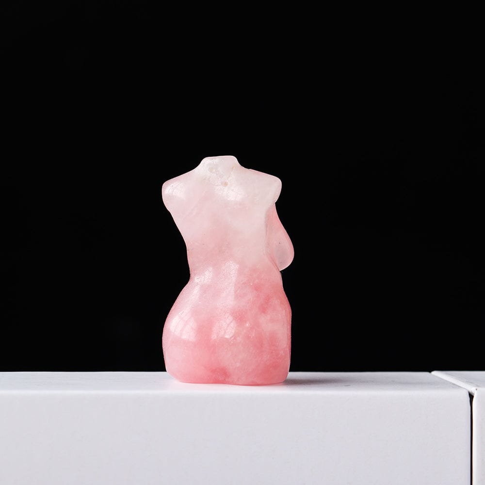 Rose Quartz Female Silhouette Crystal