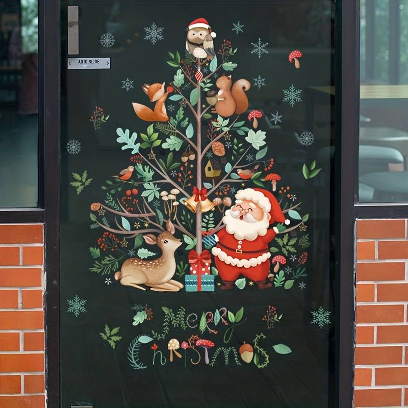 Santa Claus Merry Christmas Window Decal