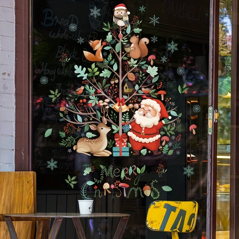 Santa Claus Merry Christmas Window Decal