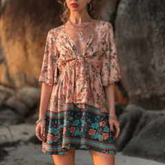 Scarlet Vintage Floral Mini Dress