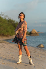 Scarlet Vintage Floral Mini Dress