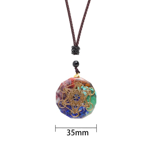 Seven Chakras Orgone Energy Pendant Necklace