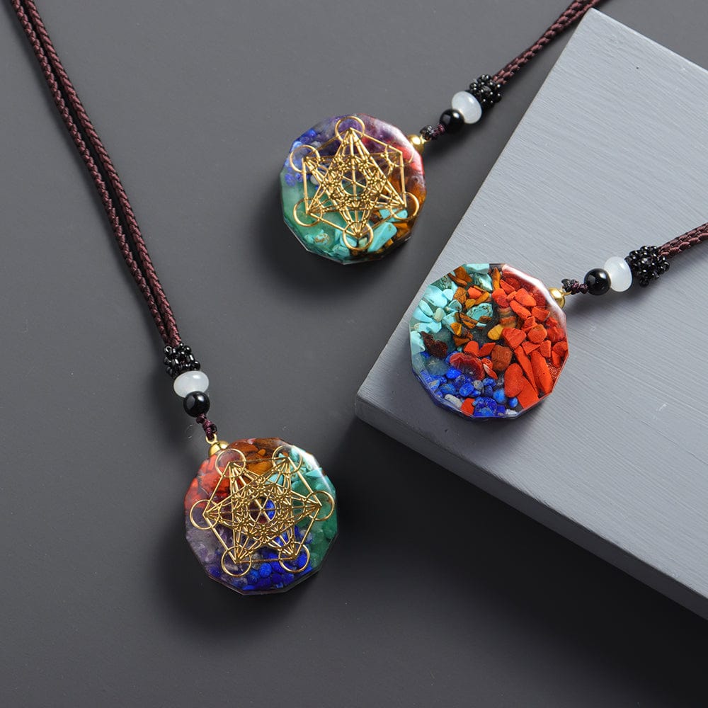 Seven Chakras Orgone Energy Pendant Necklace