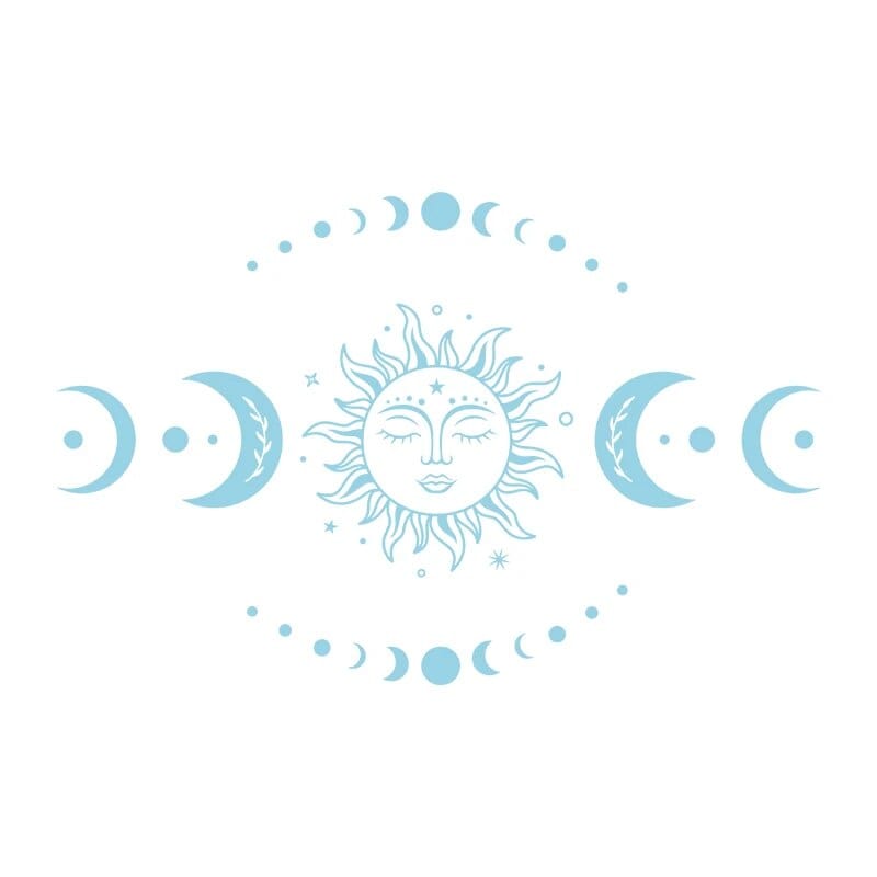 Mystical Sun And Moon Wall Stickers