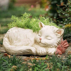 Sleeping Cat Flower Pot