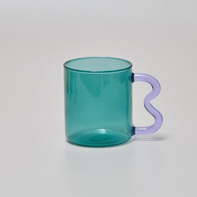 Handmade Wavy Ear Glass Mugs