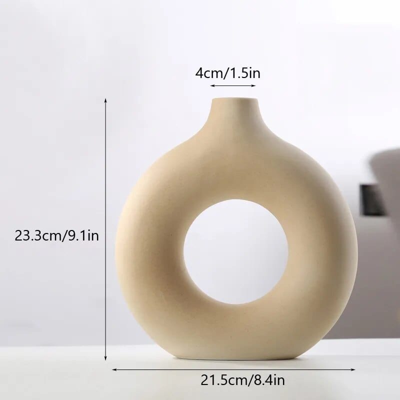 Hollow Minimalistic Ceramic Vase