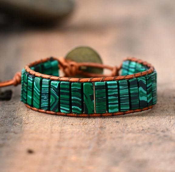 Malachite Natural Stone Wrap Bracelet