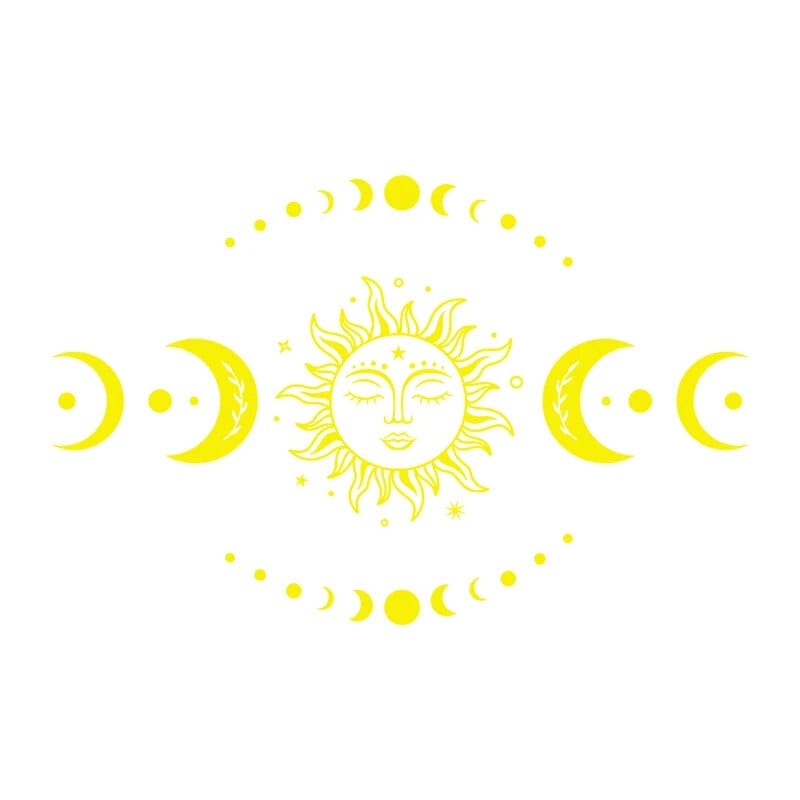 Mystical Sun And Moon Wall Stickers